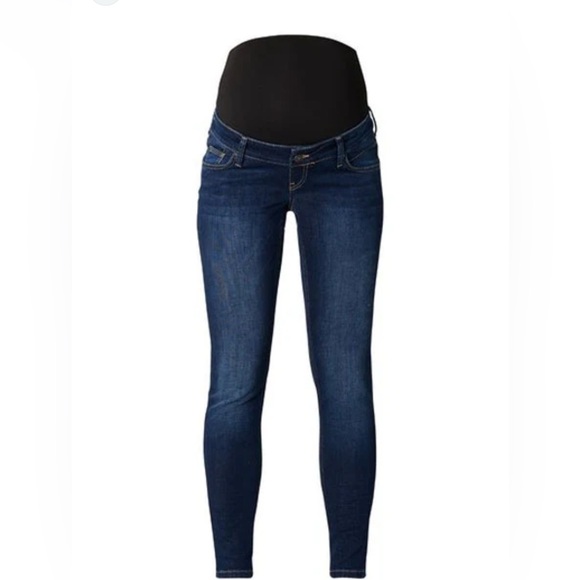 GAP Dark Blue 1969 Maternity Full  Panel  Skinny Jeans Sz 27 - Picture 1 of 9